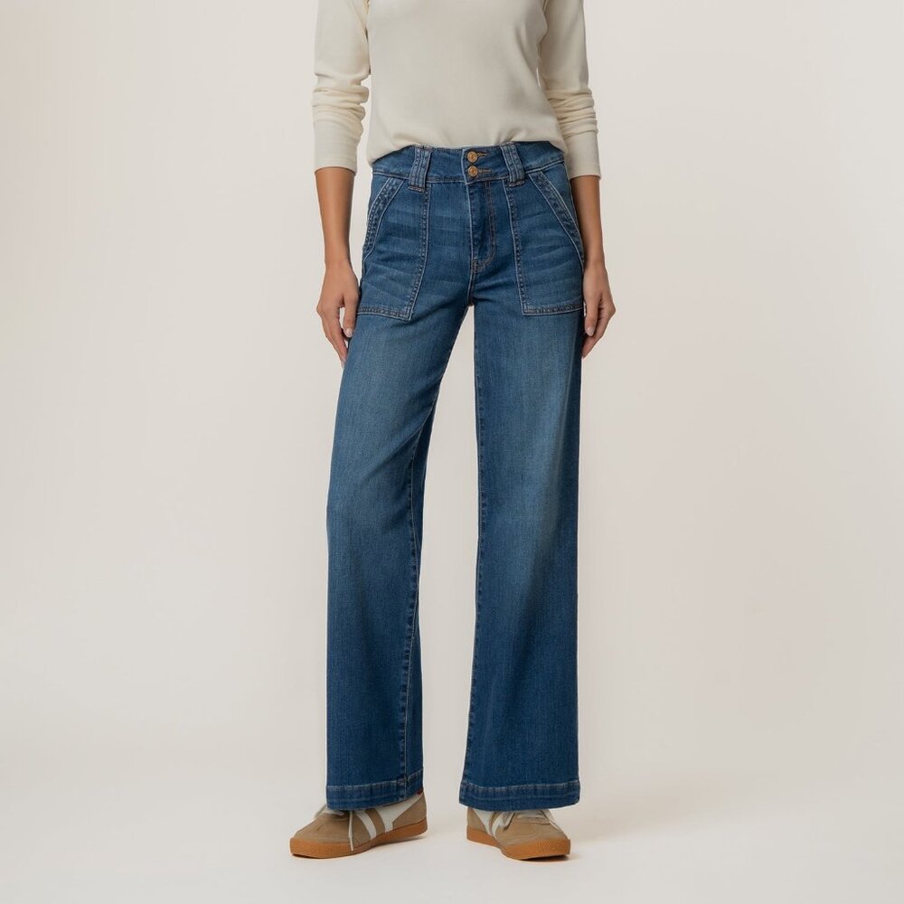 Kut from the Kloth Jodi High Rise Straight Leg Size 14 / Humanitarian W/Medium